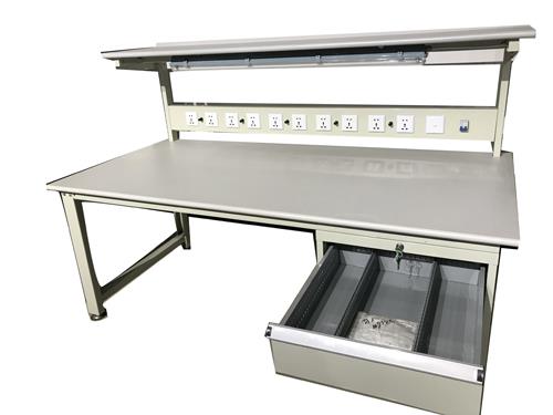 electrical workbench with drawers