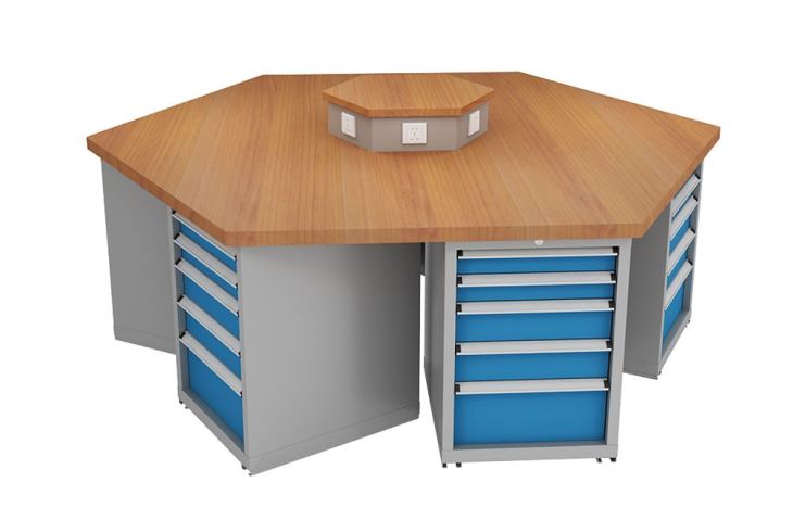 hexagonal large workbench