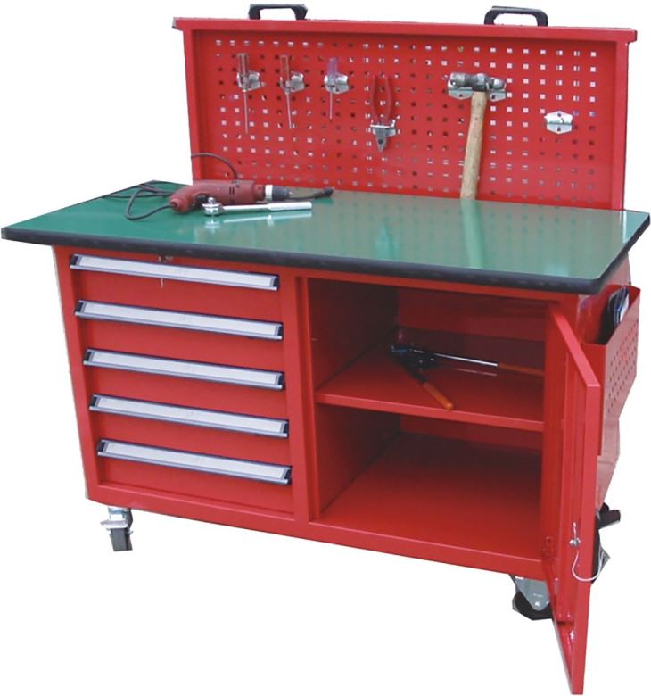 Mobile Workbench With Hanging Board