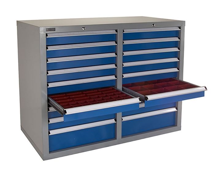 double row drawers tool cabinet