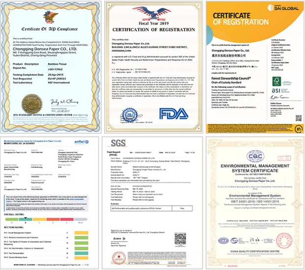 Certifications of Bamboo Toilet Papers