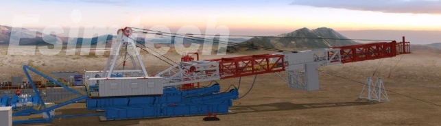 Land oil rig installation