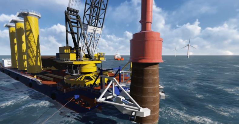 Land rig installation animation