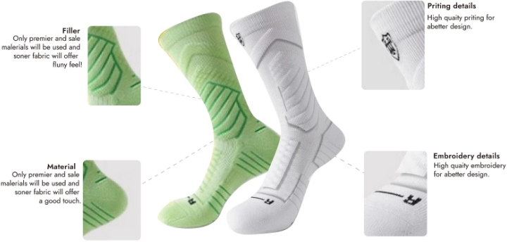 Manufacturing Details of Custom Athletic Socks