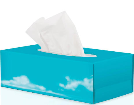 wood pulp facial tissue paper