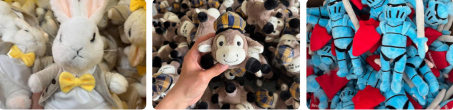 Mass production in custom plush toys