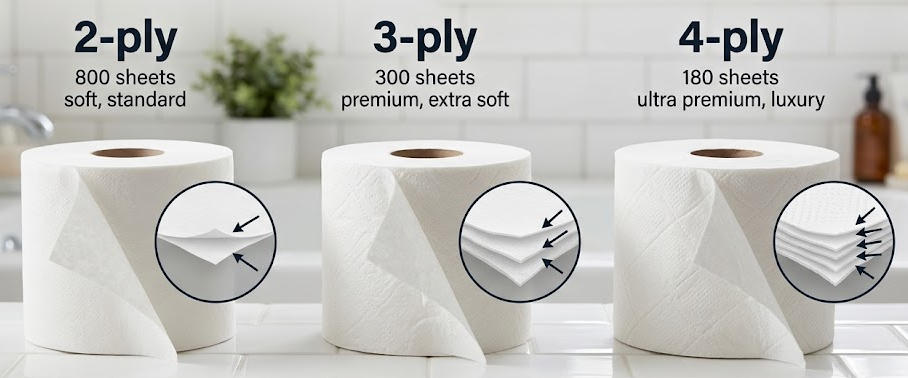 Key Differences in Mul-tl Ply Toilet Paper