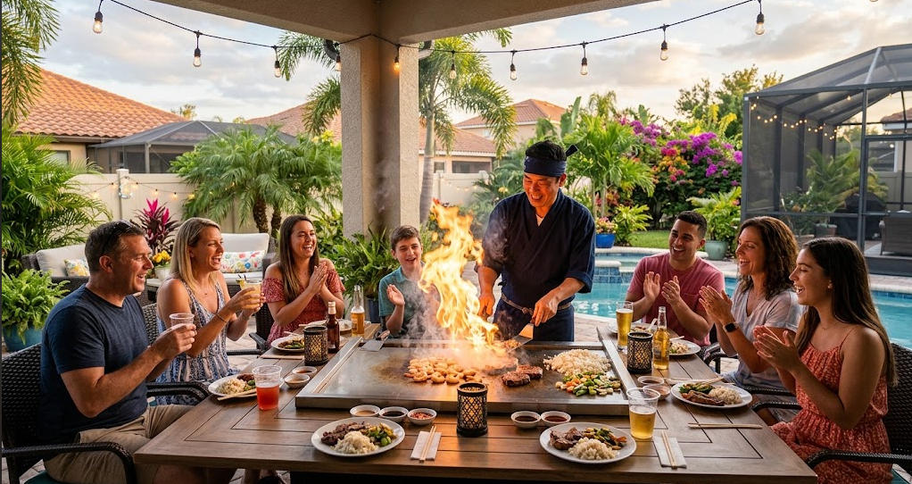 Private Hibachi Party at Home in Orlando