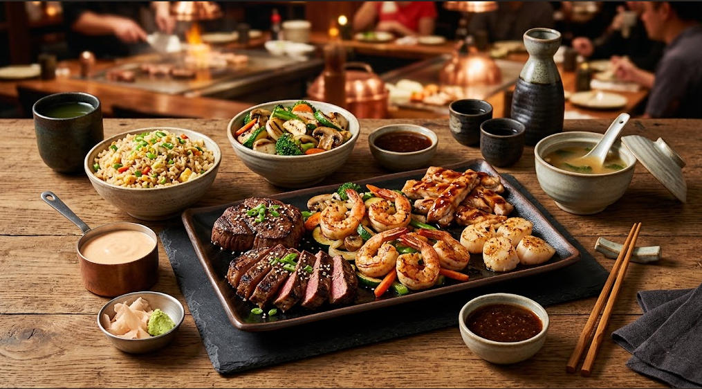 a hibachi menu for Tampa guests