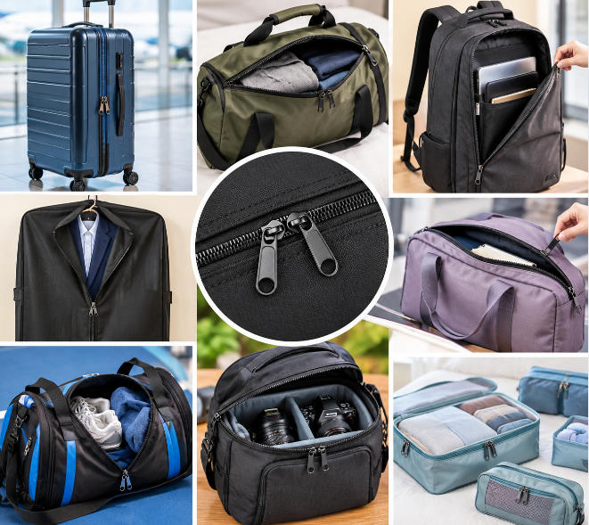 Wide Applications of Two-way Zippers for Luggage and Travel Bags